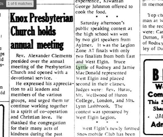 1970 Legion Zone A7 speech finals